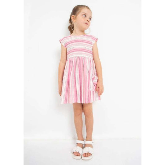 Hibiscus Printed Stripe Dress
