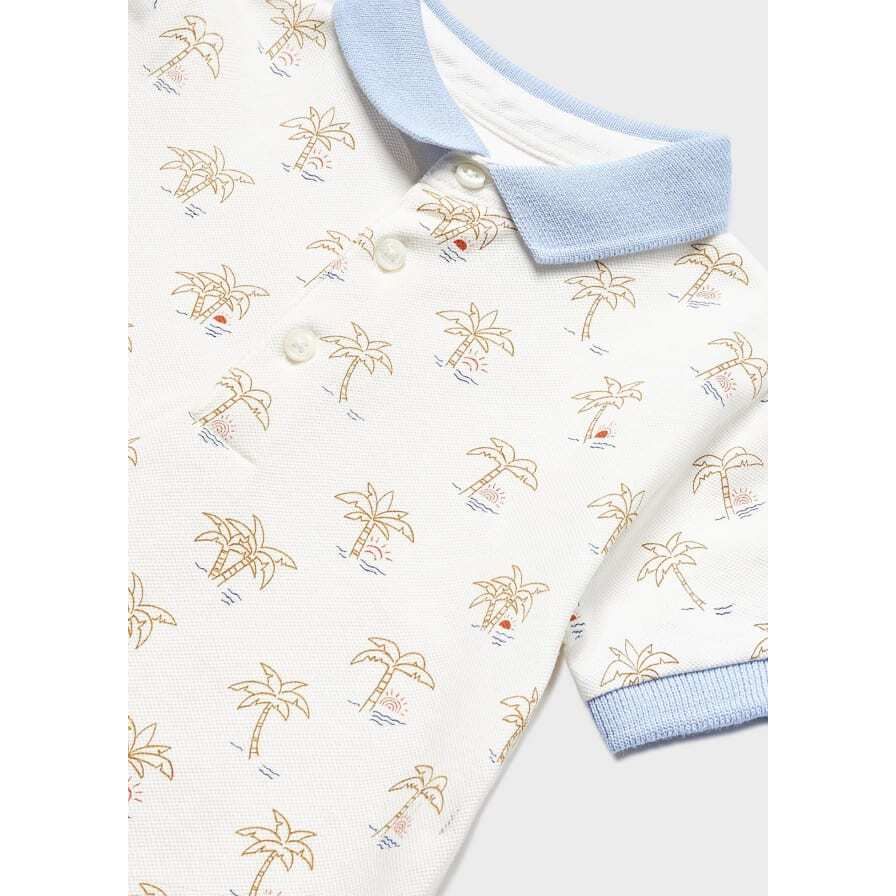 Palm Printed Polo Shirt
