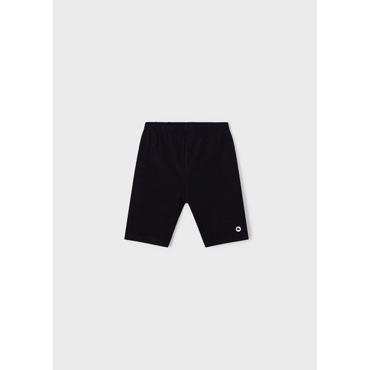 Black Cotton Biker Shorts