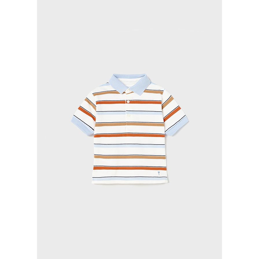 Grapefruit Stripe Polo Shirt