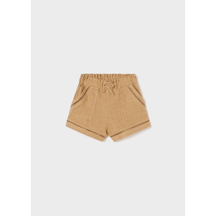 Caramel Linen Shorts