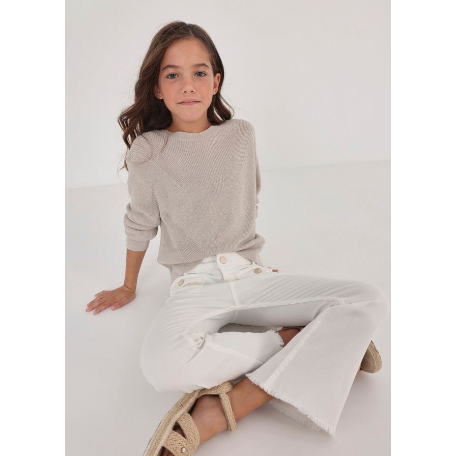 White Cropped Pants