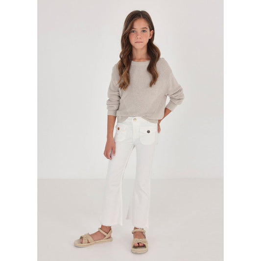 White Cropped Pants