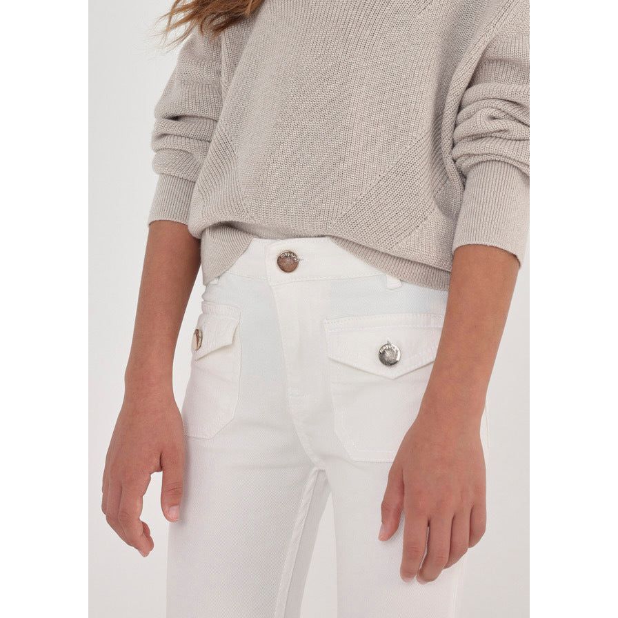 White Cropped Pants