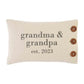 Grandparents Est 2023 Pillow