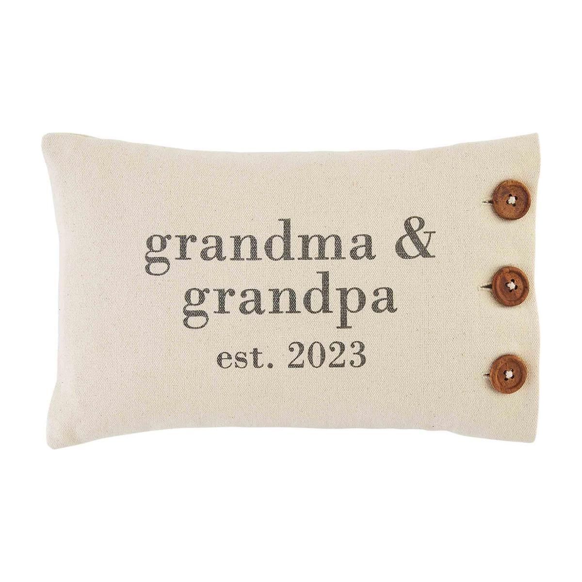 Grandparents Est 2023 Pillow