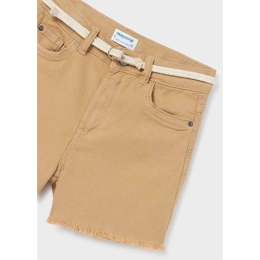 Belted Basic Toasted Twill Shorts