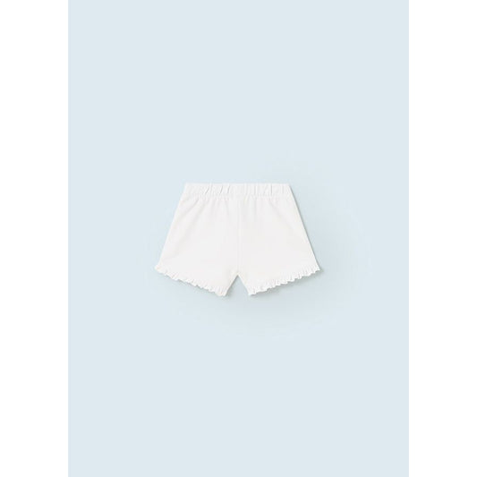 White Ruffled Shorts