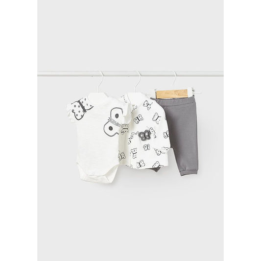 3 Pc Grey Butterfly Track Suit