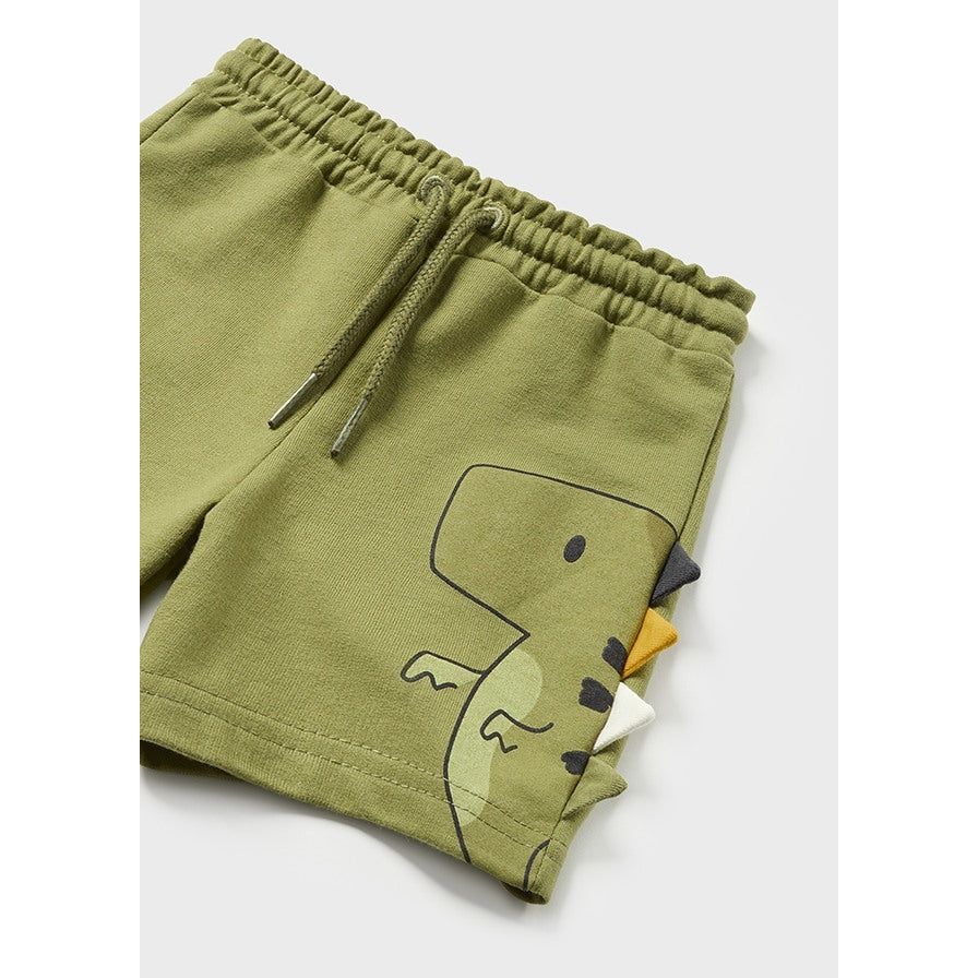 Printed Dino Green Bermuda Short -#1294 Jungle
