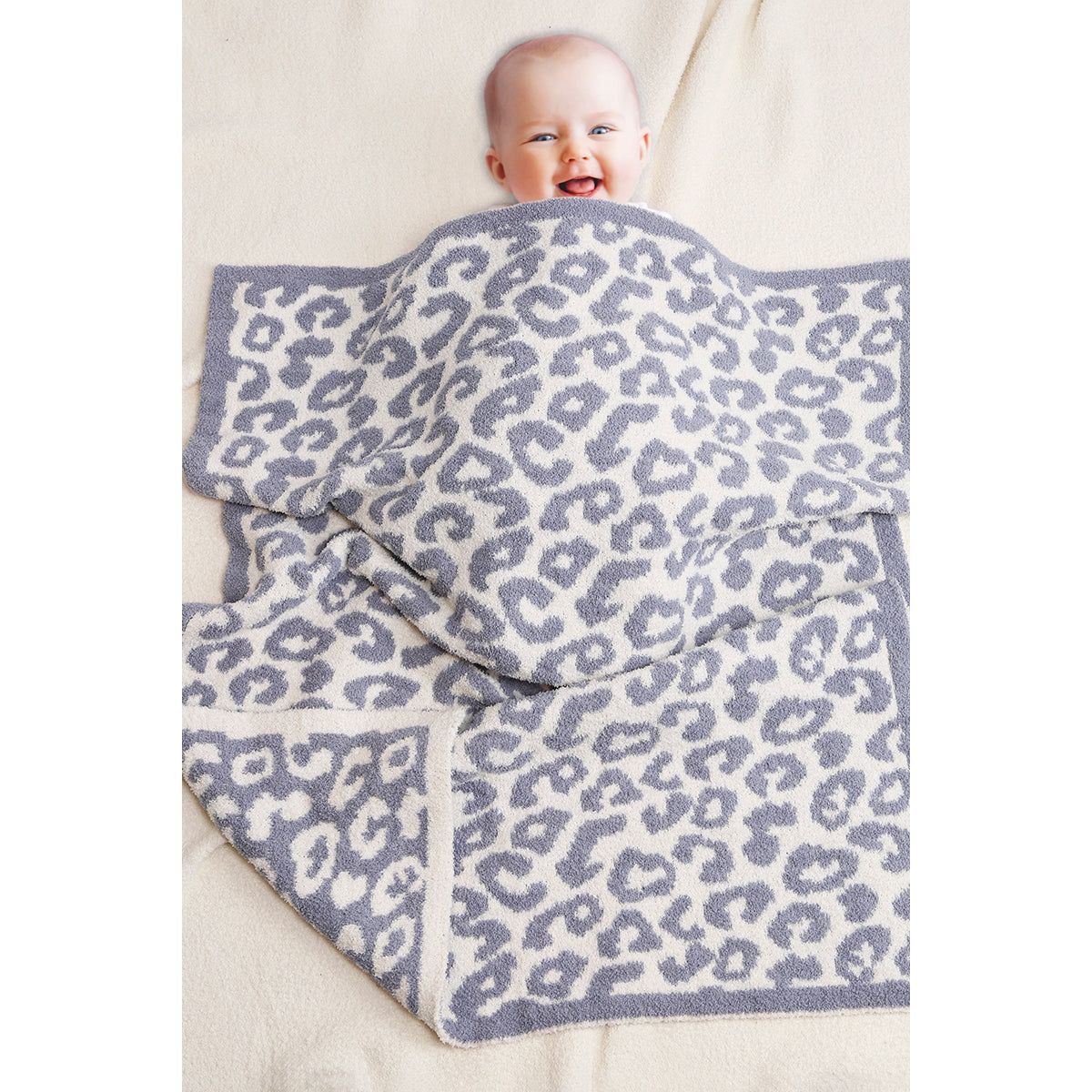 Blue Leopard Print Kid's Blanket