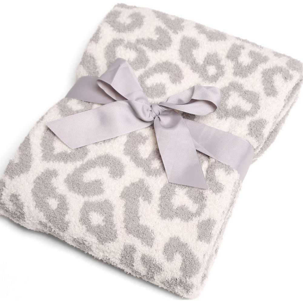 Grey Leopard Print Kid's Blanket