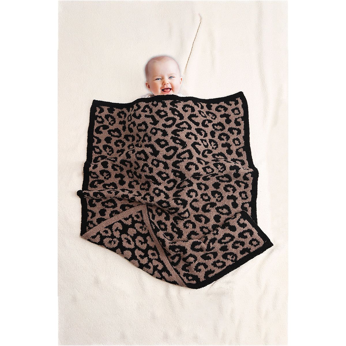 Coffee Leopard Print Kid's Blanket