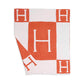 Orange Trendy "H" Initial Kids Blanket