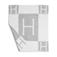 Grey Trendy "H" Initial Kids Blanket