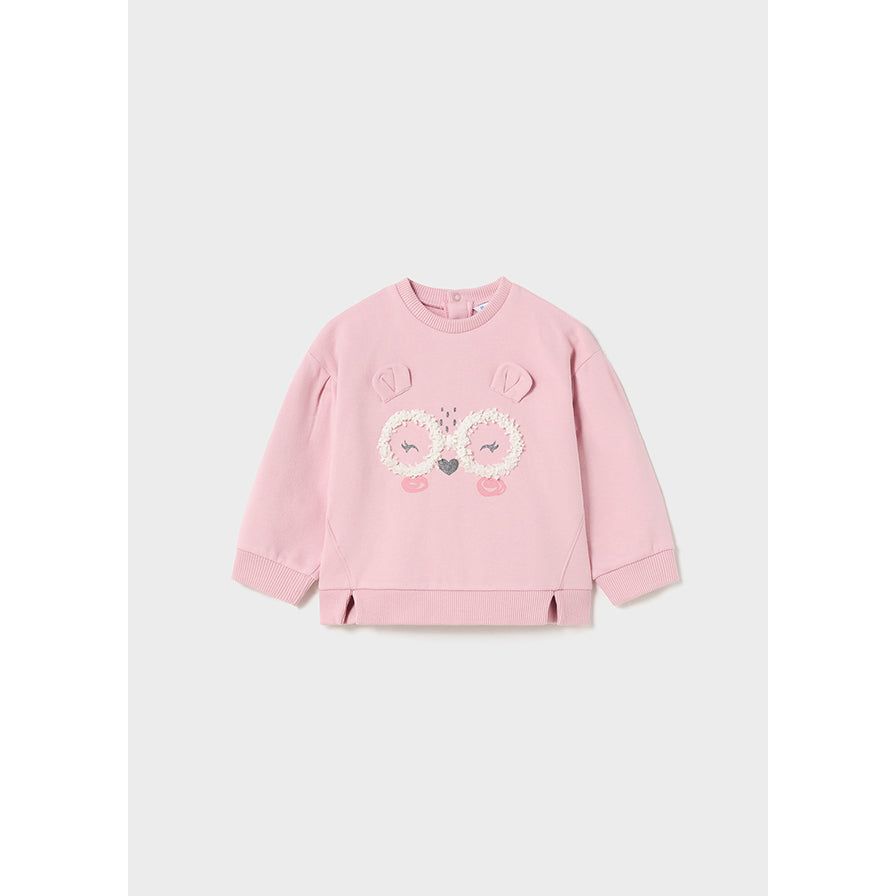 Pink Kitty Glasses Sweatshirt