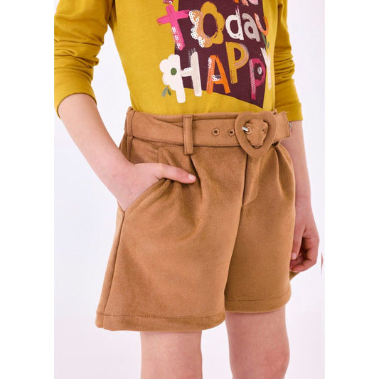 Cinnamon Faux Suede Shorts