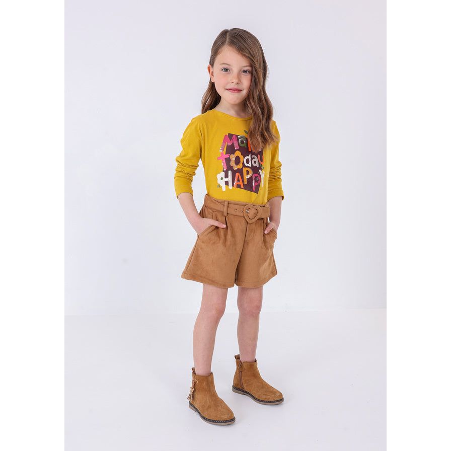 Cinnamon Faux Suede Shorts