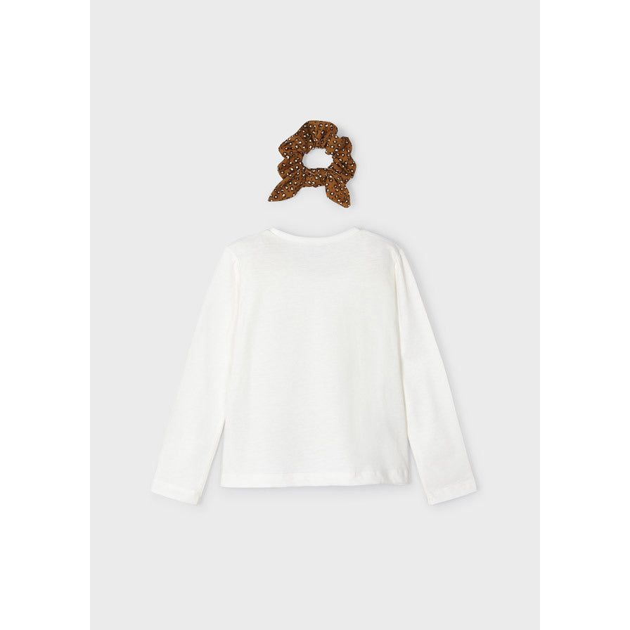 Multi Hairbow L/S T-Shirt w/ Matching Hair Scrunchy