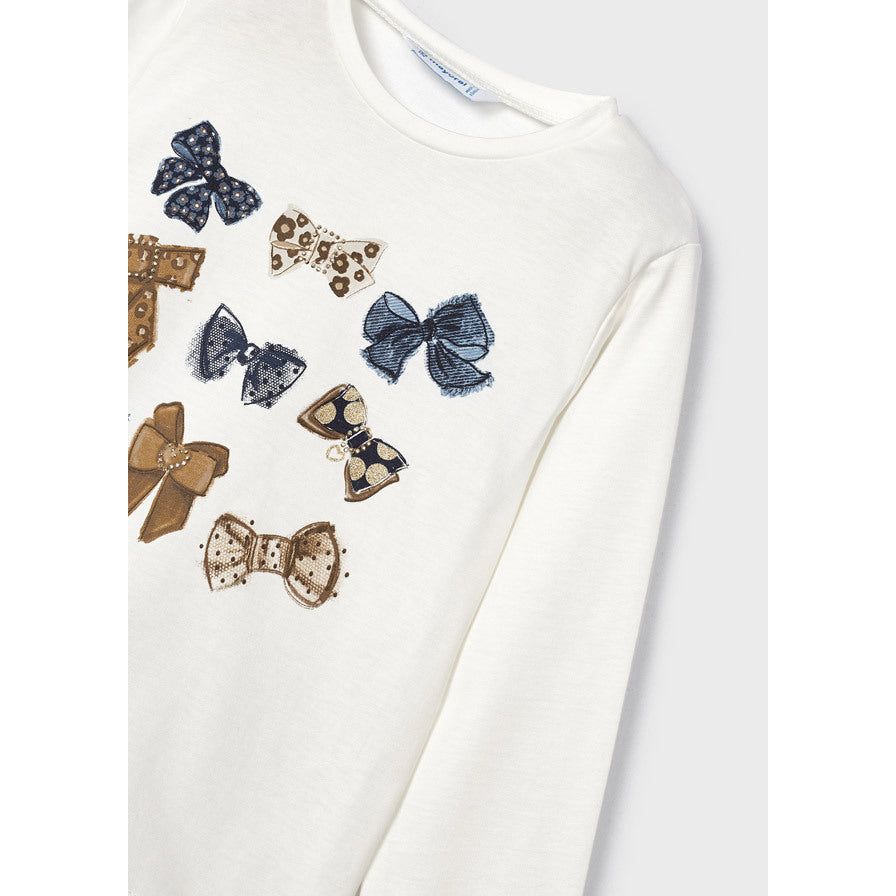 Multi Hairbow L/S T-Shirt w/ Matching Hair Scrunchy