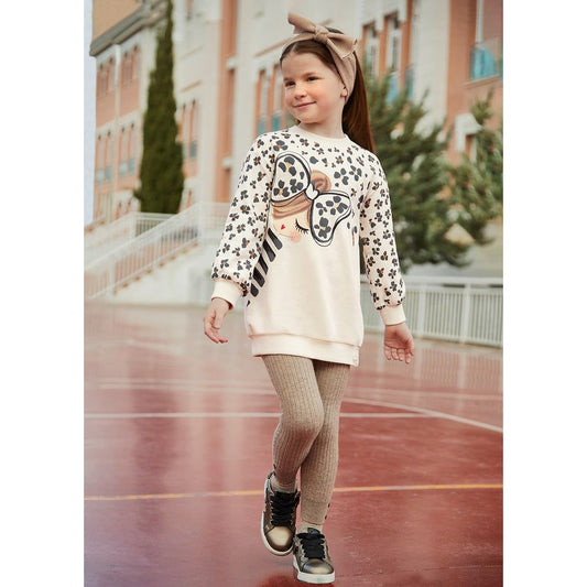 Beige Rib Knit Leggings