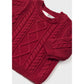 Cherry Braided Baby Sweater