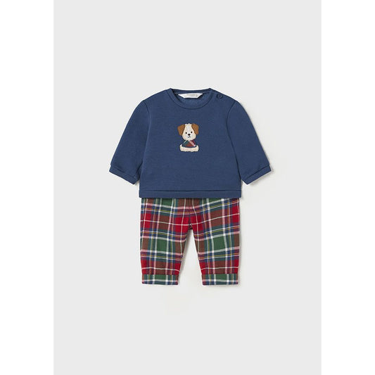 2pc Baby Plaid Puppy Set