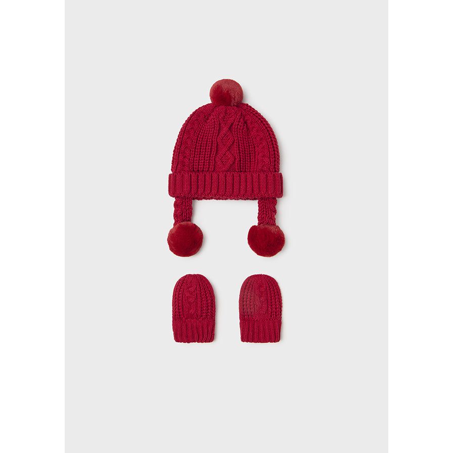 Cherry Hat and Mittens set