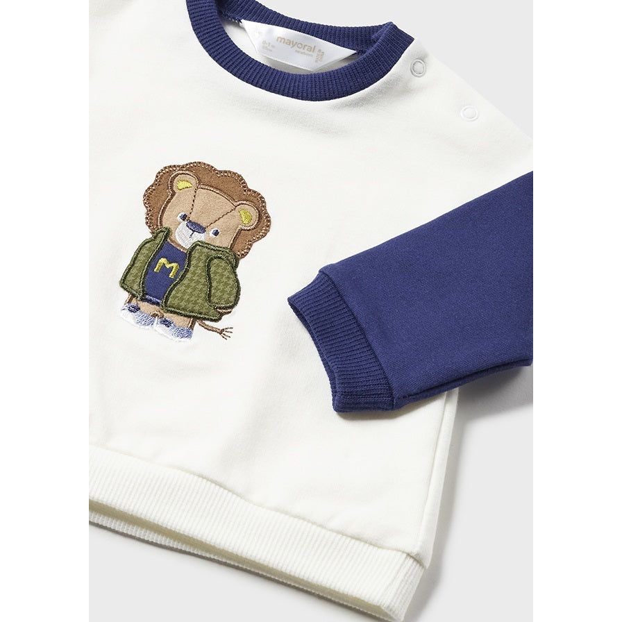 2pc Preppy Lion Sweatsuit Set