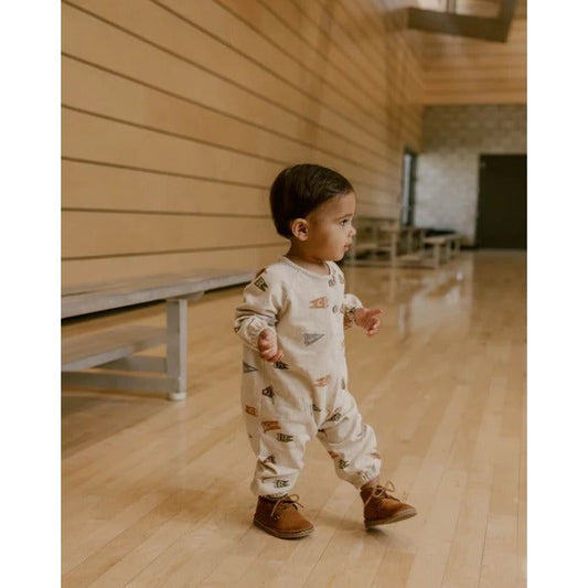 Flags Henley Bubble Jumpsuit