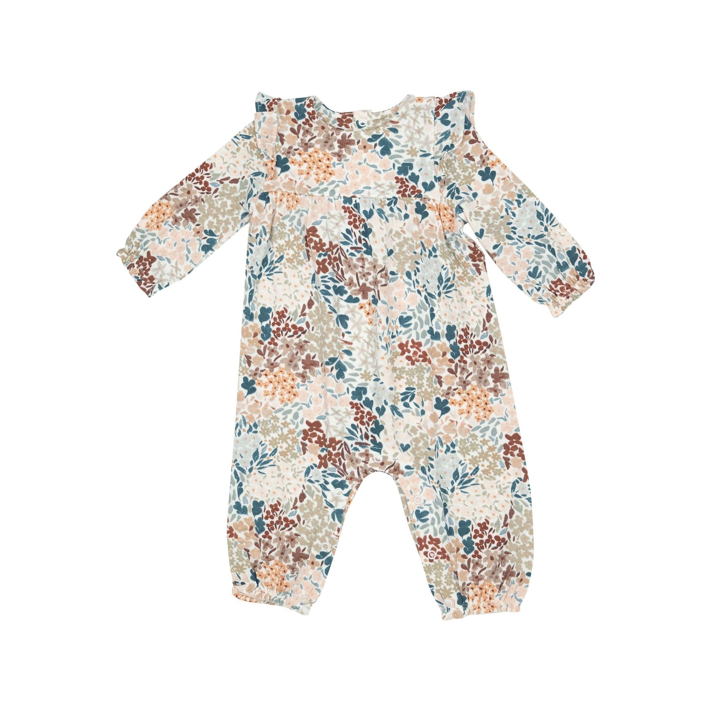 Painted Fall Floral Ruffle Sleeper