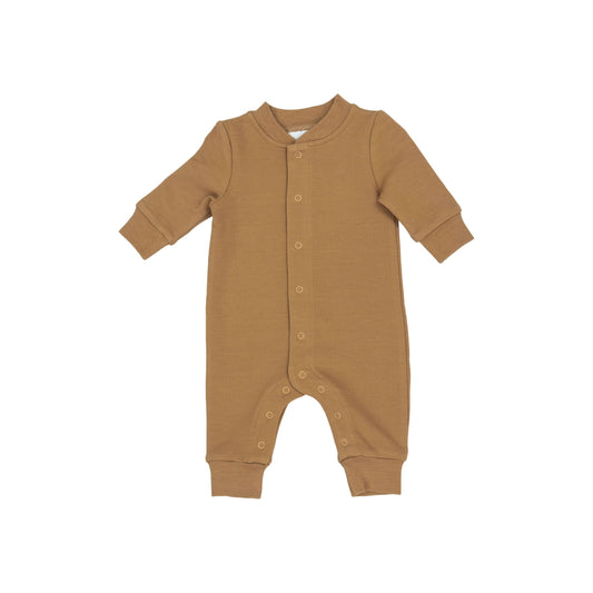 Pale Gold Baseball Collar Romper