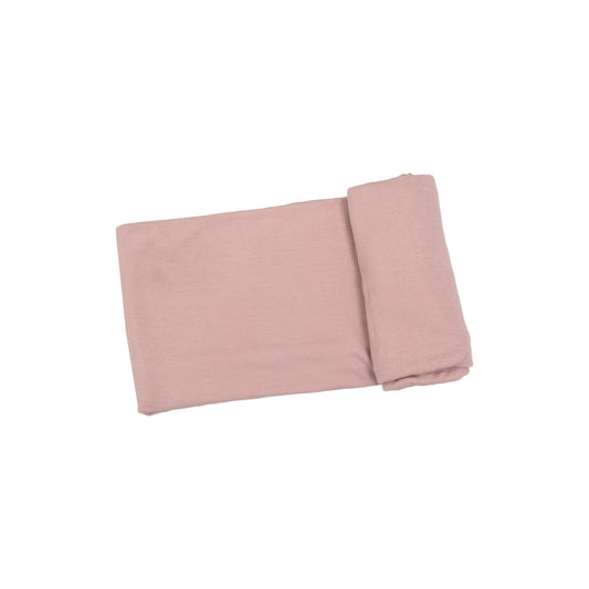 Rib Silver Pink Swaddle Blanket