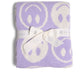 Lavender Kids Smiley Throw Blanket