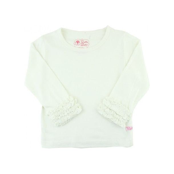 Ivory Ruffled Long Sleeve Layering Tee